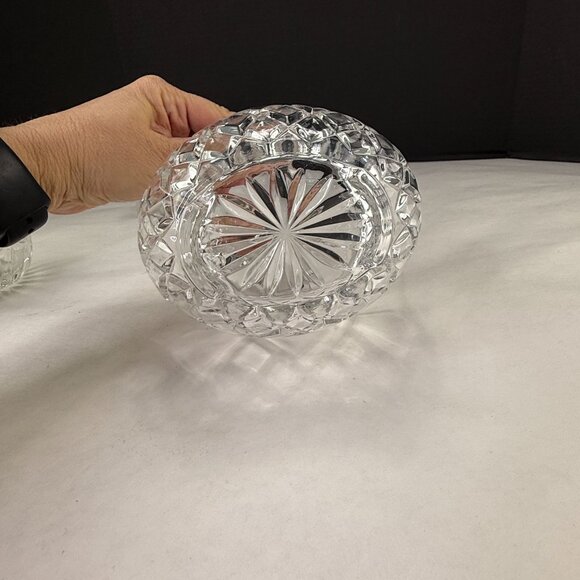 Vintage Lead Crystal Basket Candy Dish - Picture 7 of 12